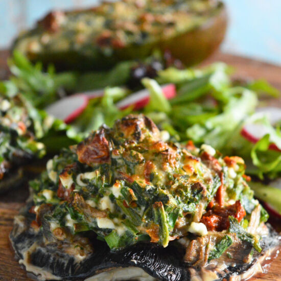 Protein Packed Stuffed Mushrooms