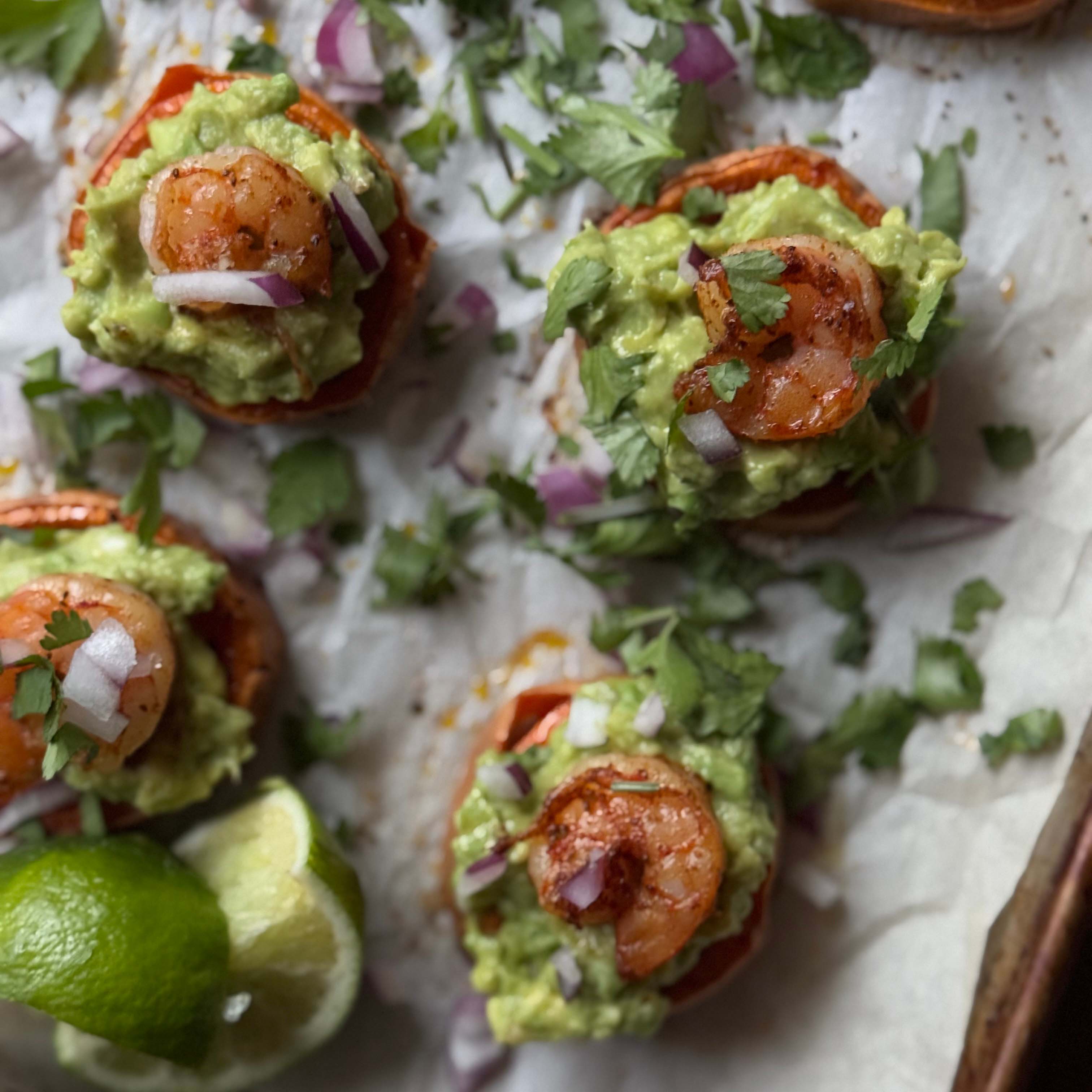 Sweet Potato Bites with Shrimp