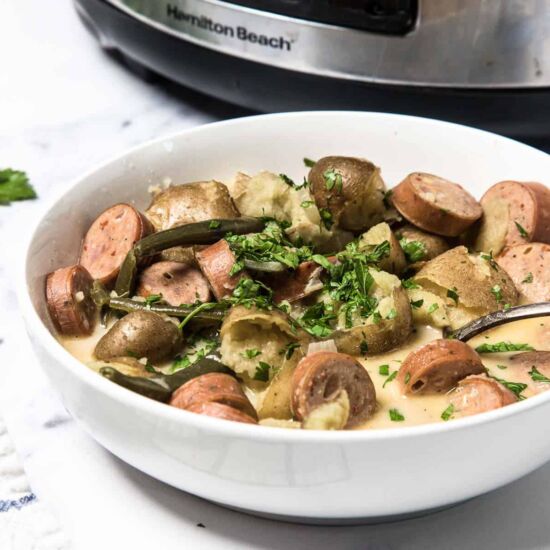 Swamp Potatoes with Smoked Sausage