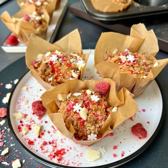 White Chocolate Raspberry Muffins