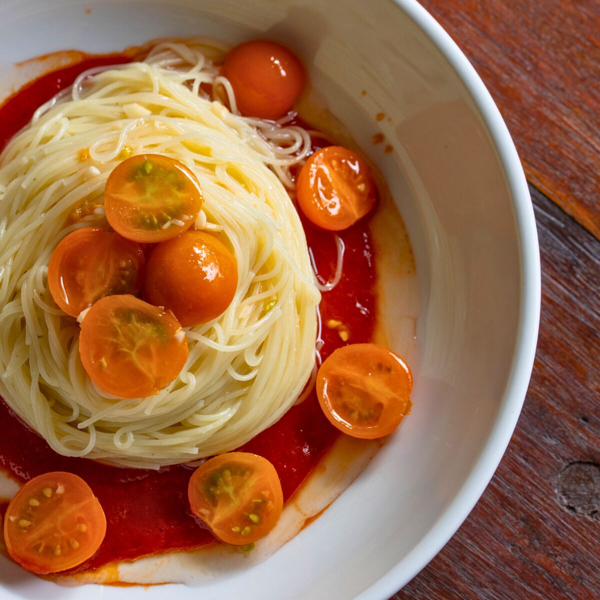 Cherry Tomatoes Angel Hair Pasta