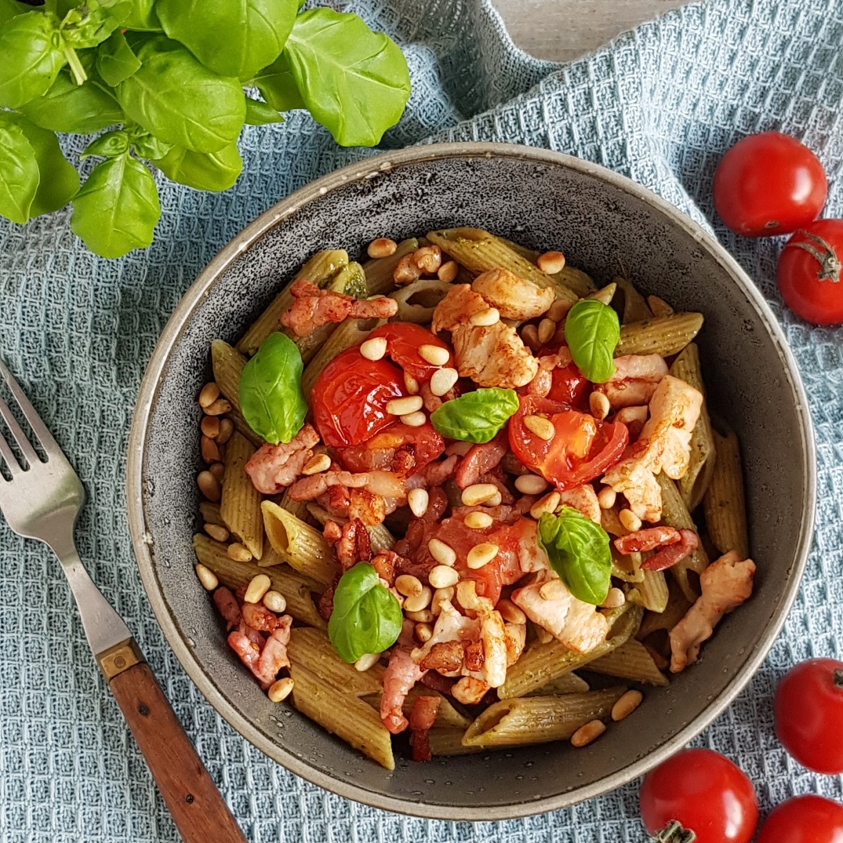 Bacon Pesto Pasta