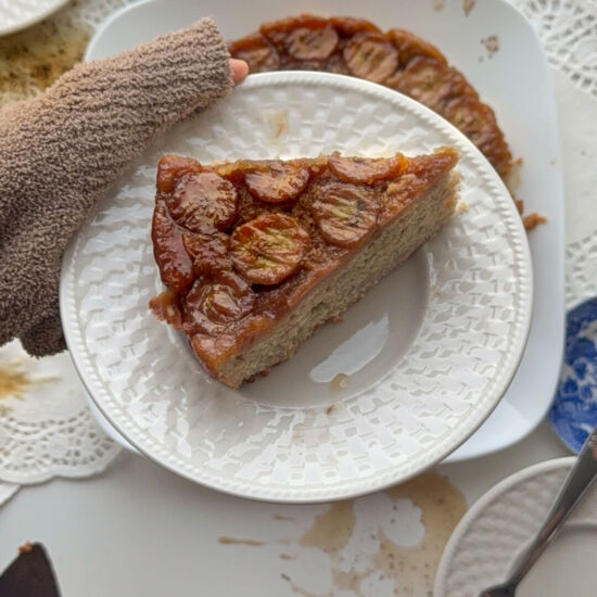 Banana Upside Down Ginger Cake