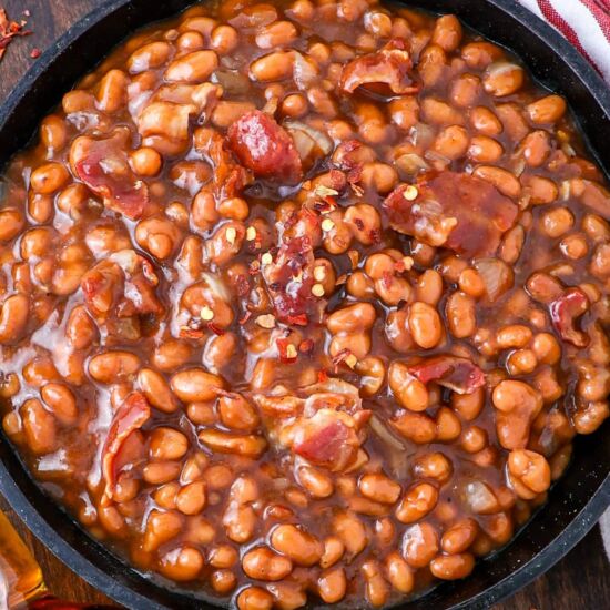 Bourbon Baked Beans with Bacon