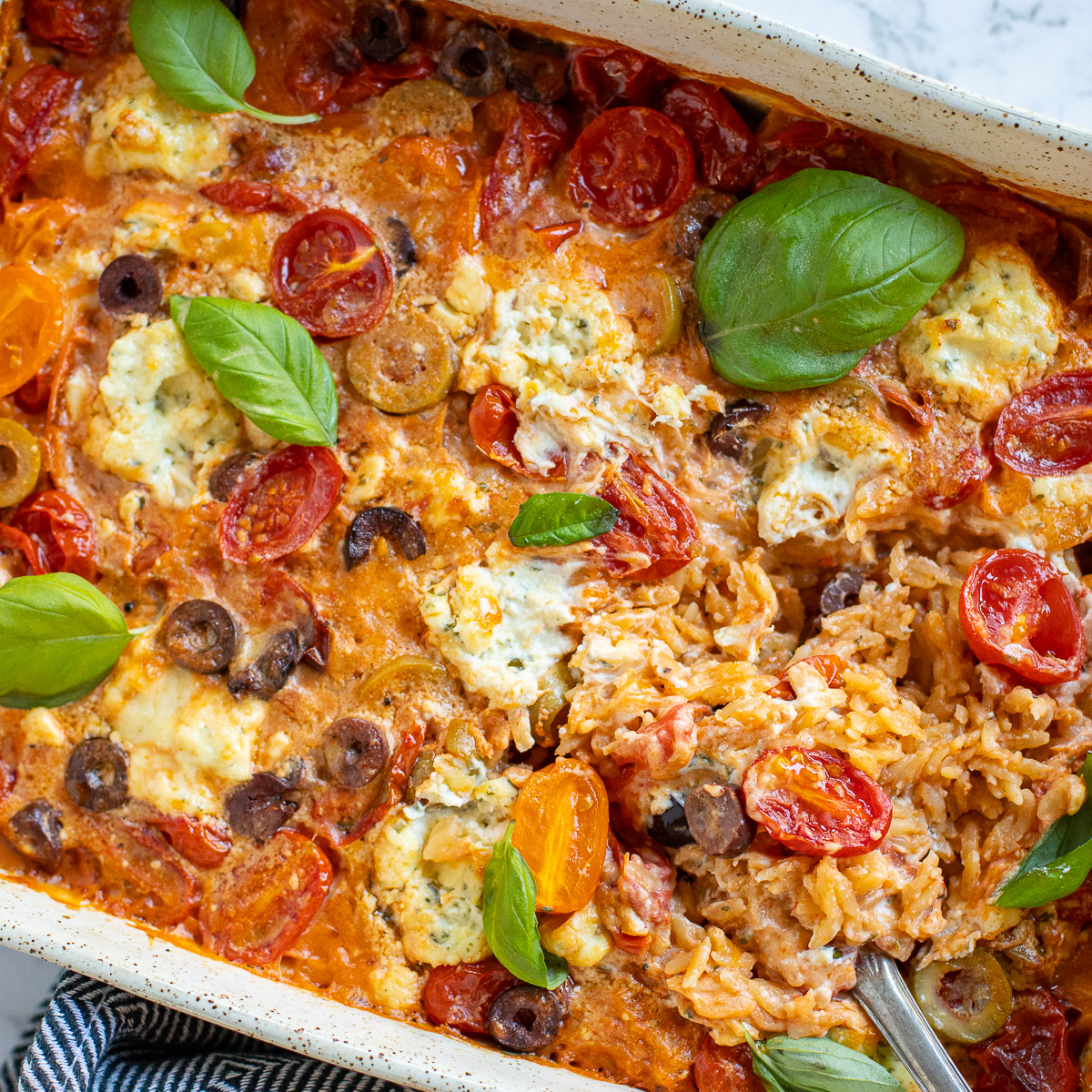 Boursin Orzo Bake