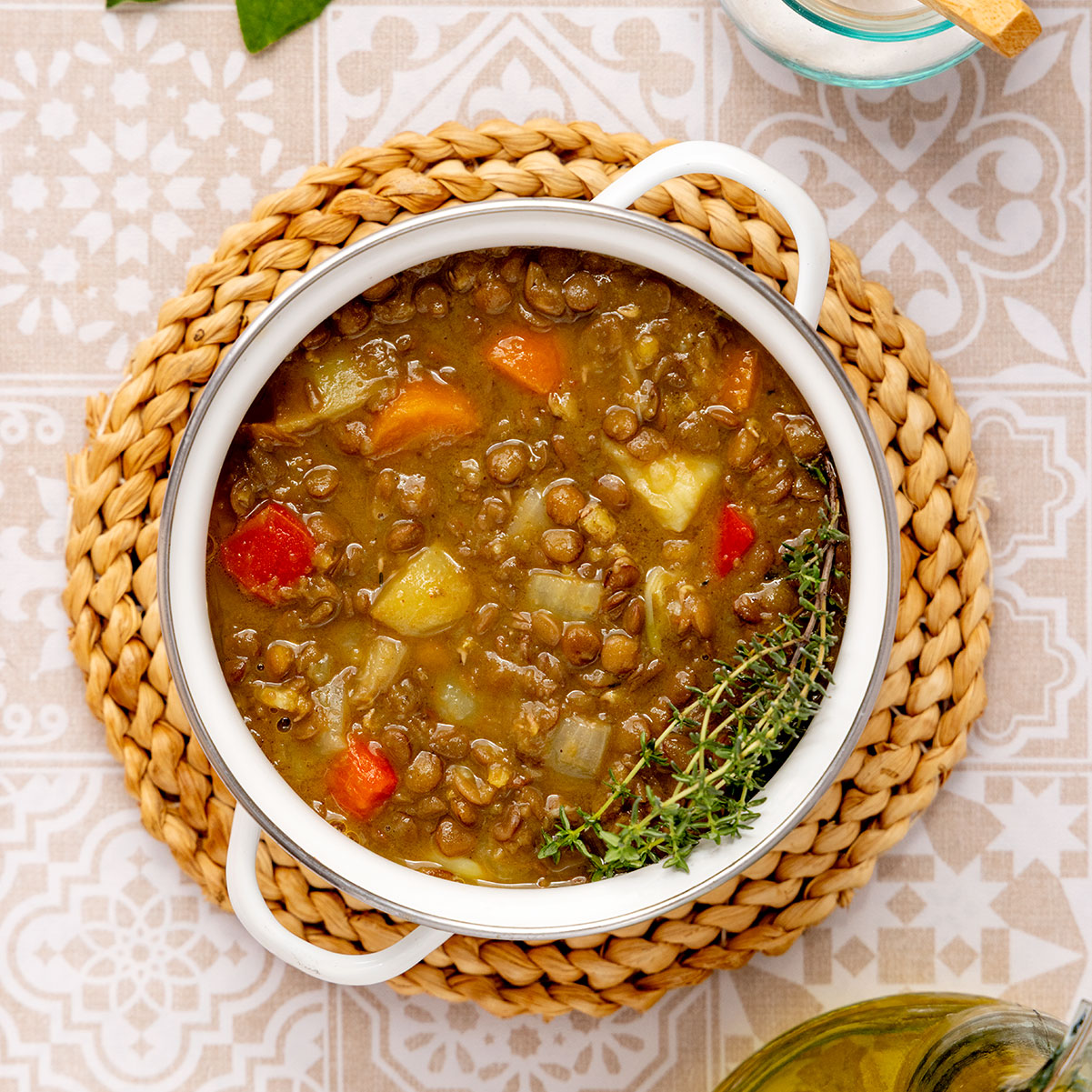 Vegan Brown Lentils Soup