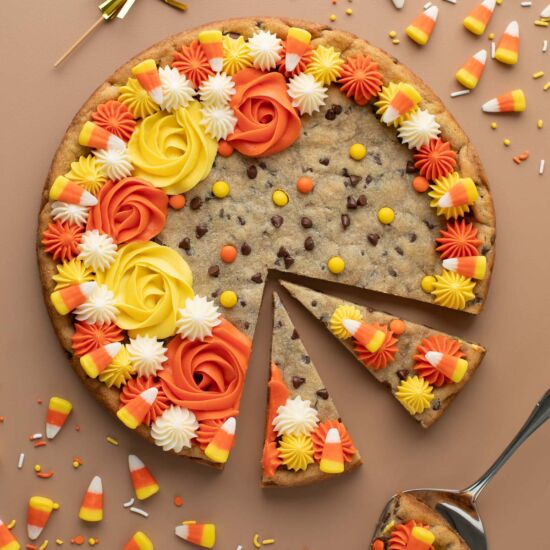 Candy Corn Cookie Cake
