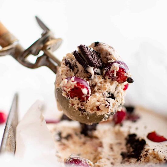 No Churn Cherry Oreo Ice Cream
