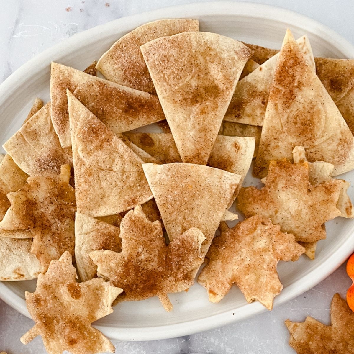 Easy Baked Cinnamon Tortilla Chips