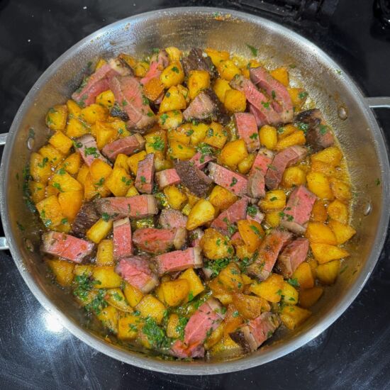 Crispy Potato Roast Beef Hash