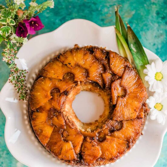Upside Down Pineapple Rum Cake