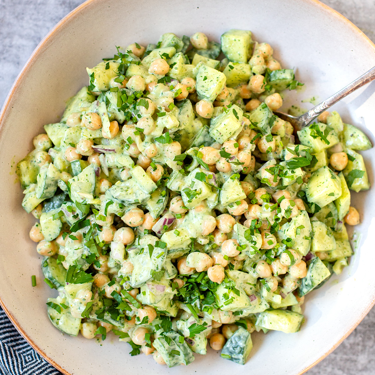 Chickpea Cucumber Salad