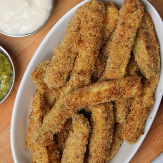 Garlic Parmesan Eggplant Fries