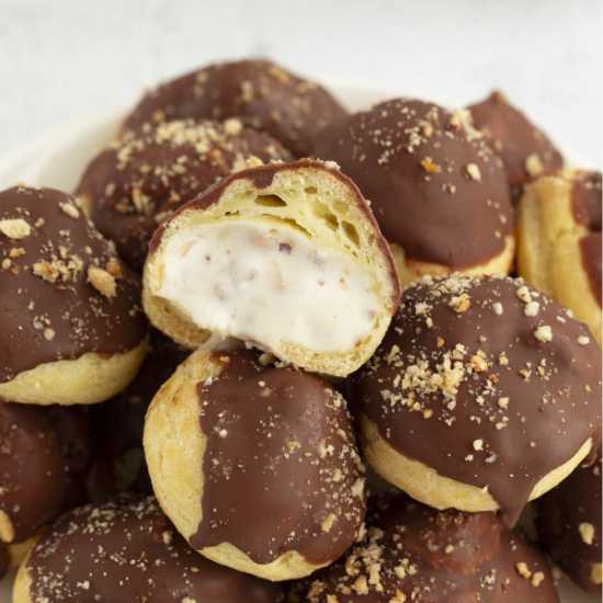 Ferrero Rocher Profiteroles