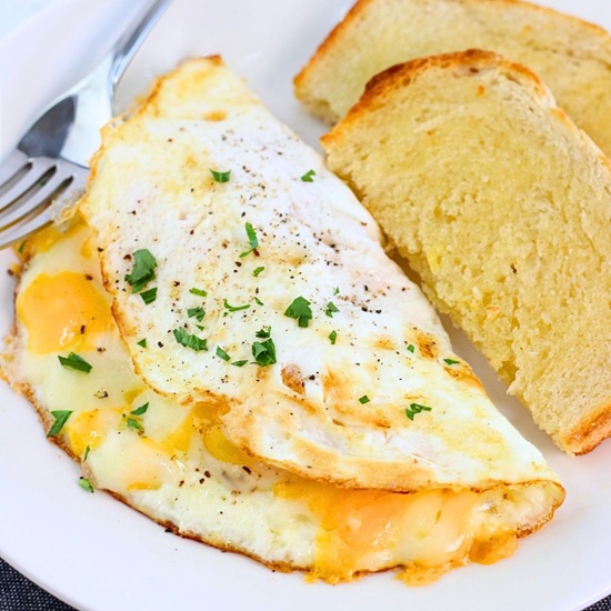 Fried Egg Omelet With Cheese