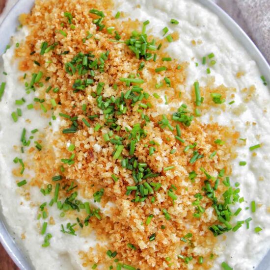 Garlic Parmesan Cauliflower Mash