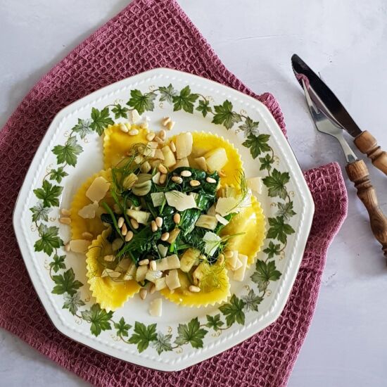 Ravioli with Spinach and Fennel