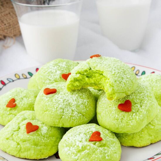 Grinch Cake Mix Cookies