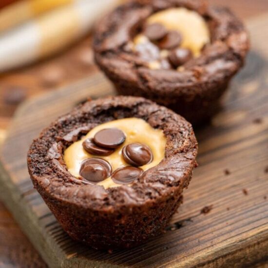Chocolate PB Brownie Bites