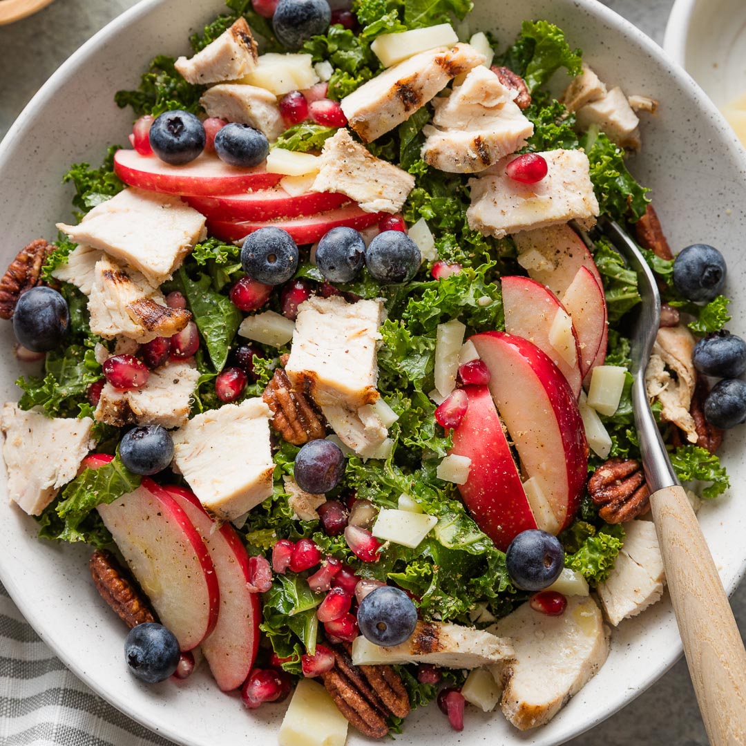 Kale Apple Salad with Chicken