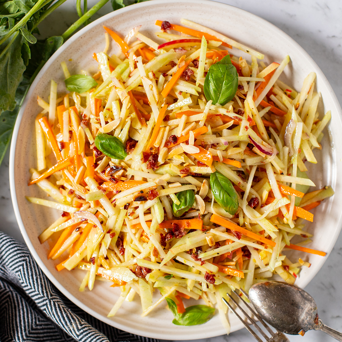 Kohlrabi And Apple Slaw
