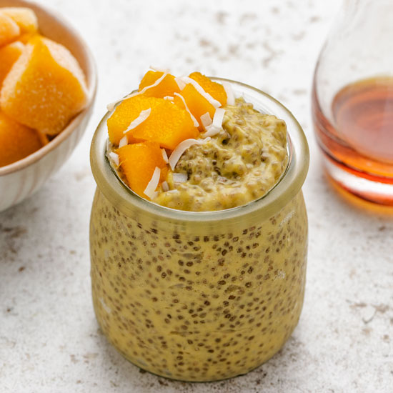 Mango Chia Pudding with Yogurt
