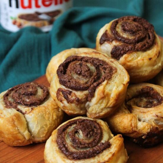 Nutella Puff Pastry Swirls