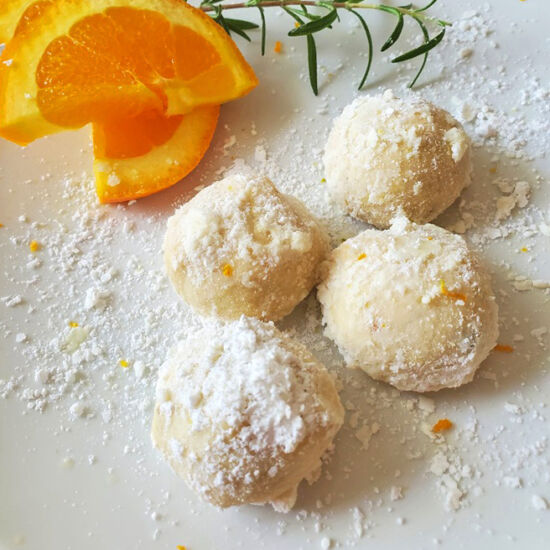 Orange Coconut Snowball Cookies