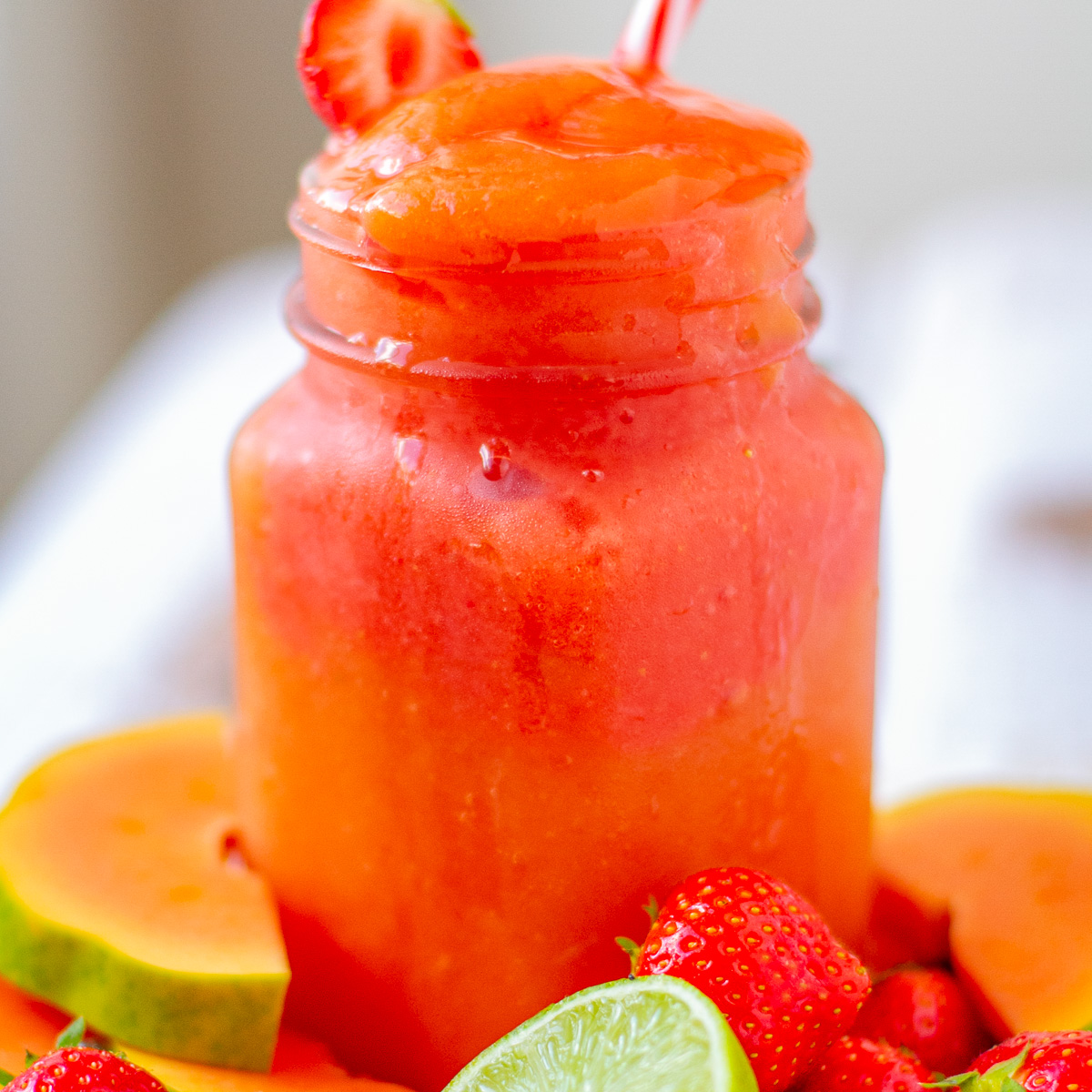 Papaya Strawberry Smoothie