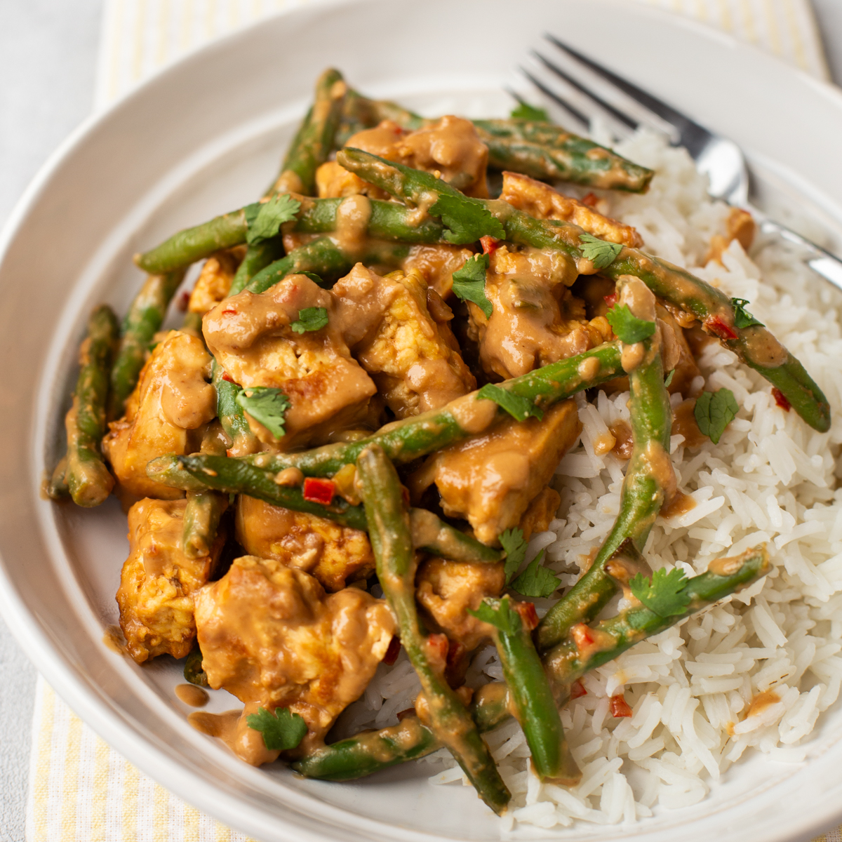 Easy Peanut Butter Tofu