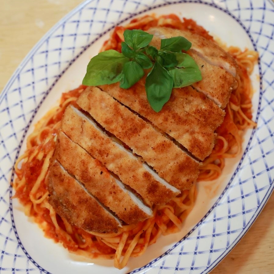 Chicken Milanese with Tomato Sauce