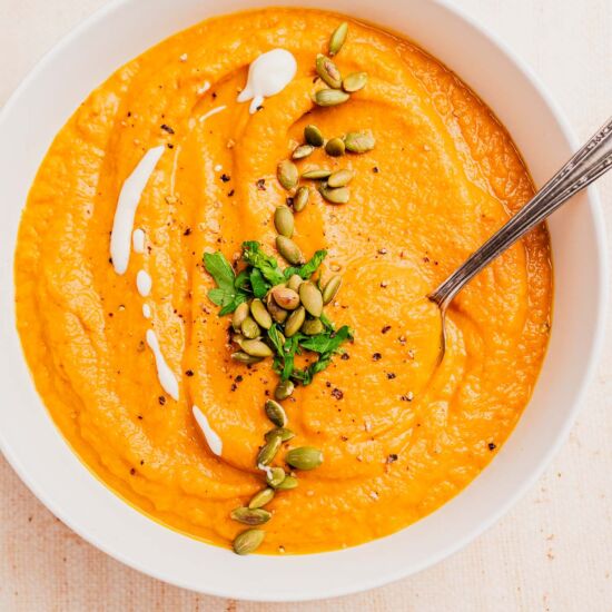 Creamy Pumpkin Sweet Potato Soup