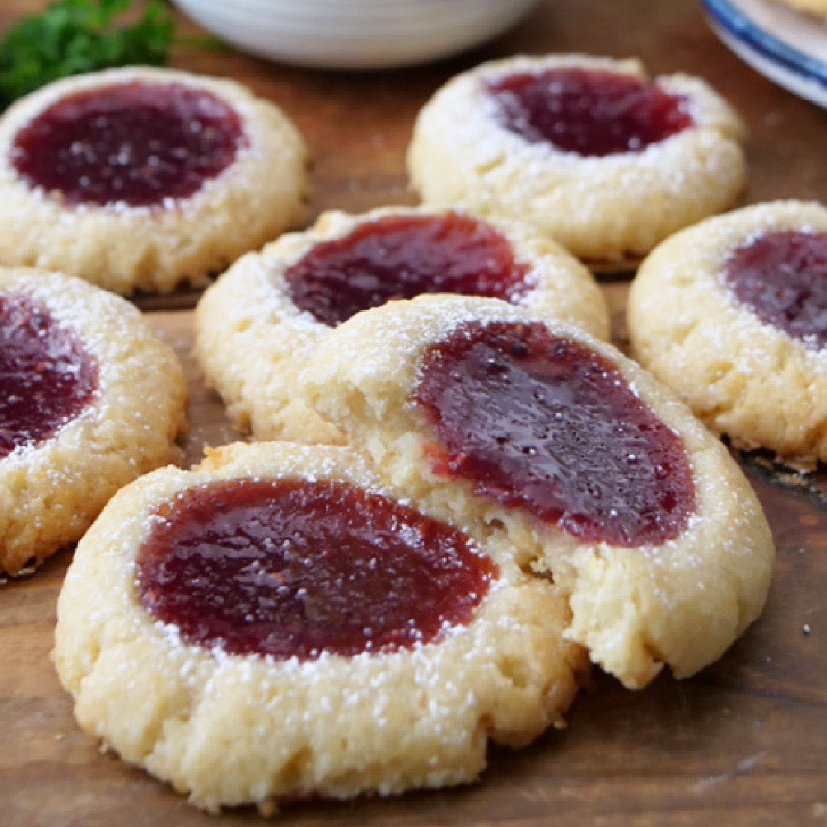 Raspberry Thumbprint Cookies