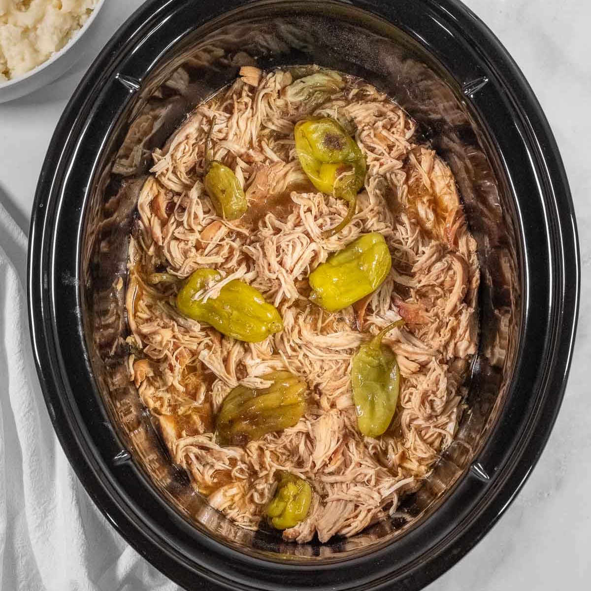 Slow Cooker Mississippi Chicken