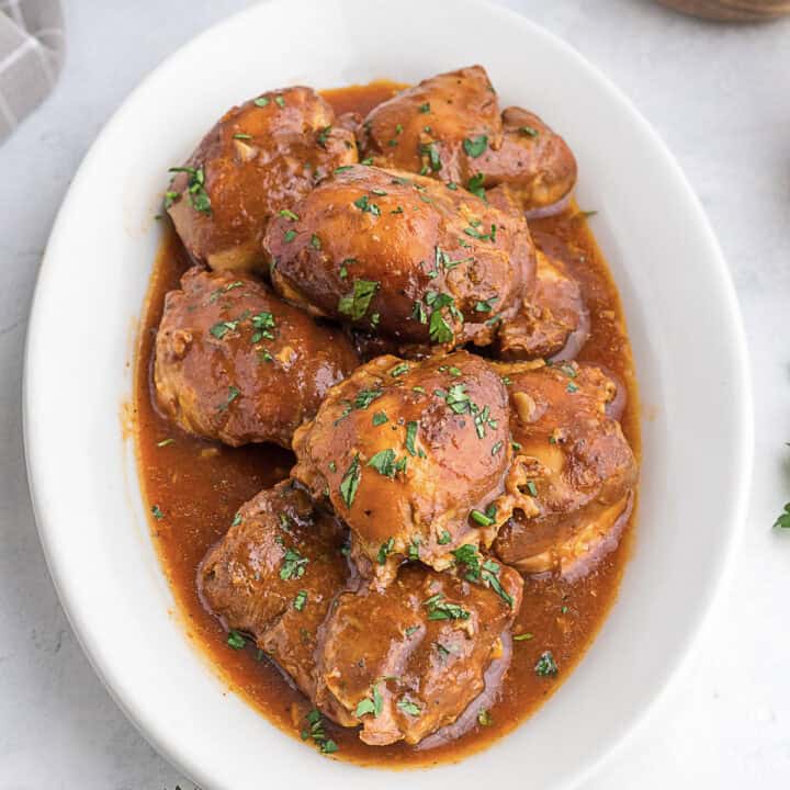Slow Cooker BBQ Chicken Thighs