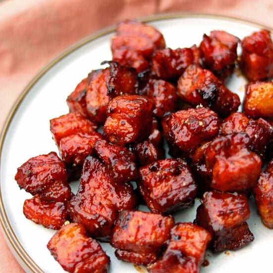 Smoked Pork Belly Burnt Ends
