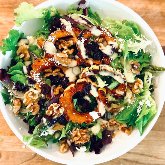 Delicata Salad with Maple Dijon