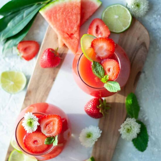 Strawberry Watermelon Rosé Sangria