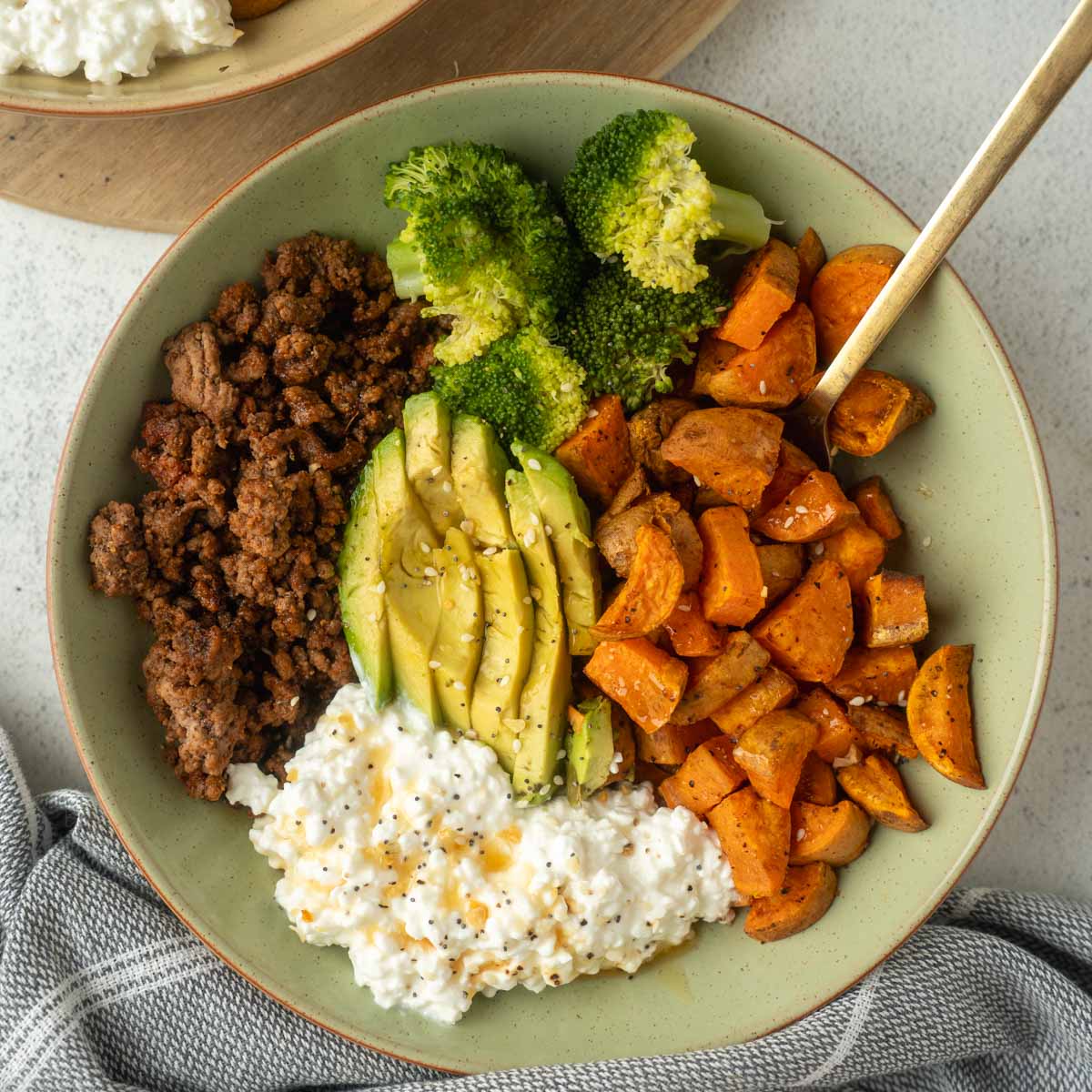 Sweet Potato and Ground Beef Bowls