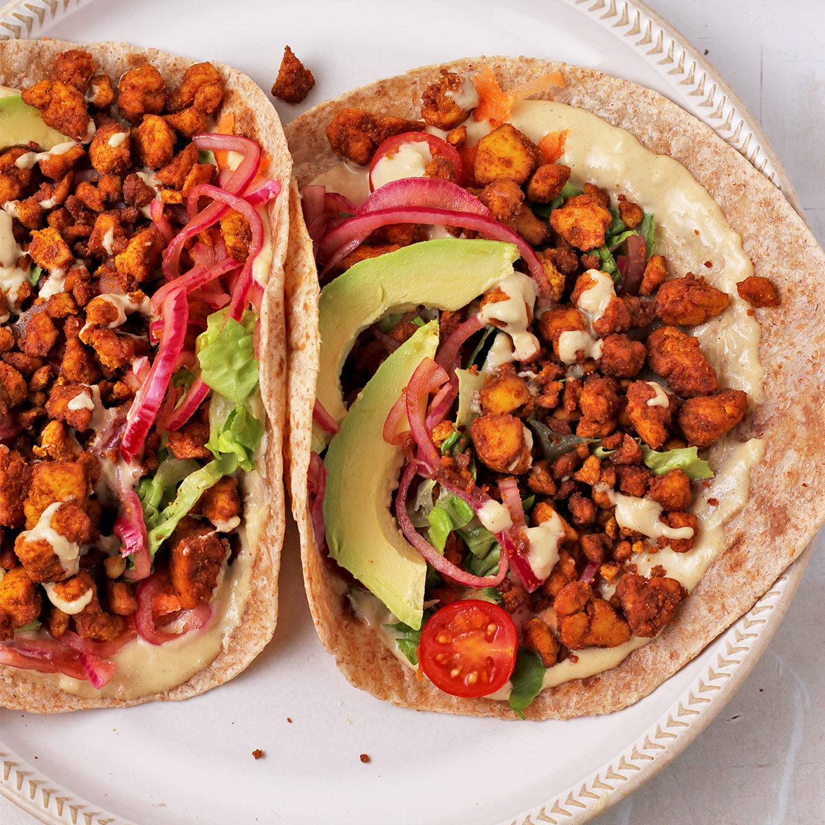 Vegan Tofu Shawarma Wraps