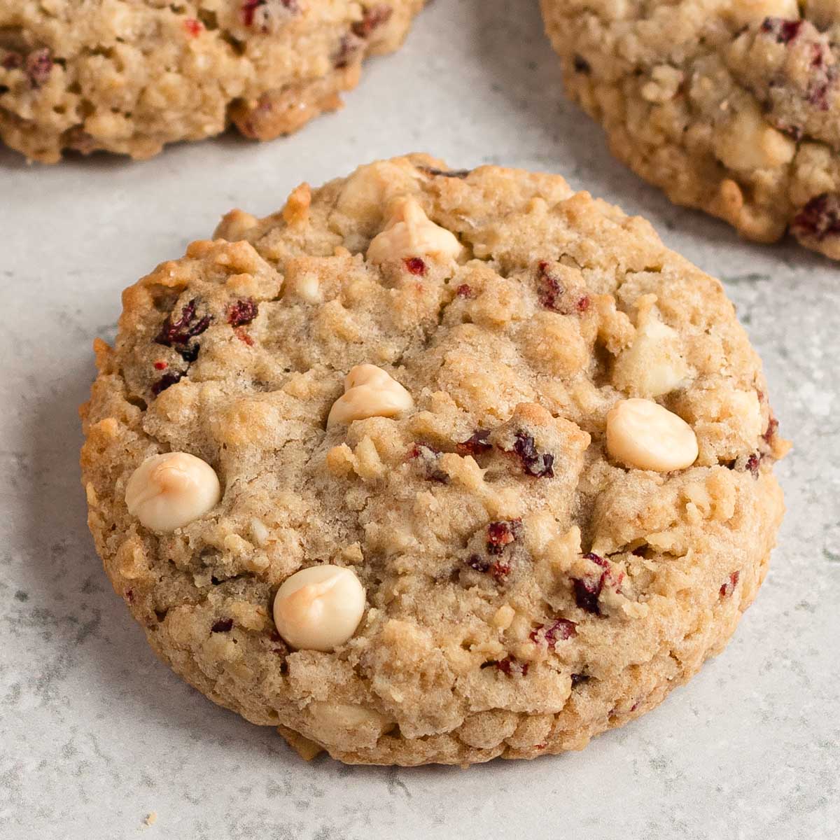 White Choc Cranberry Oat Cookies