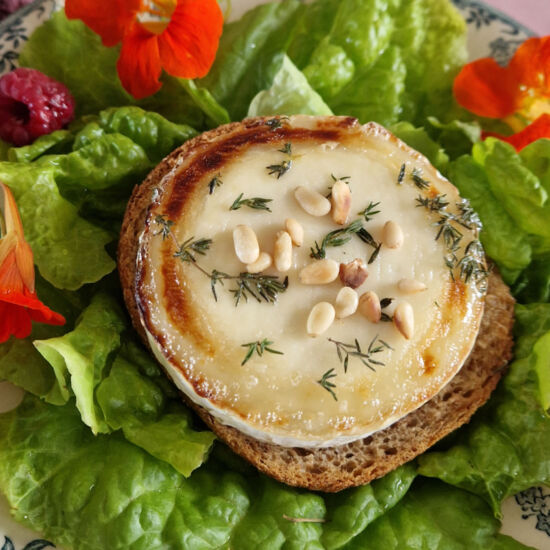 Baked Goat Cheese with Honey