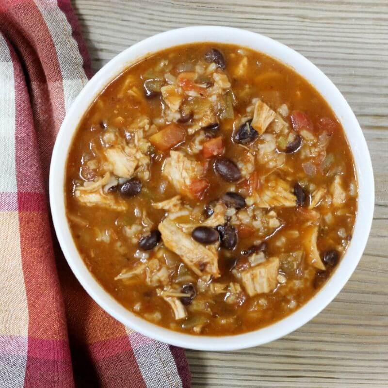 Chicken Black Bean Rice Soup