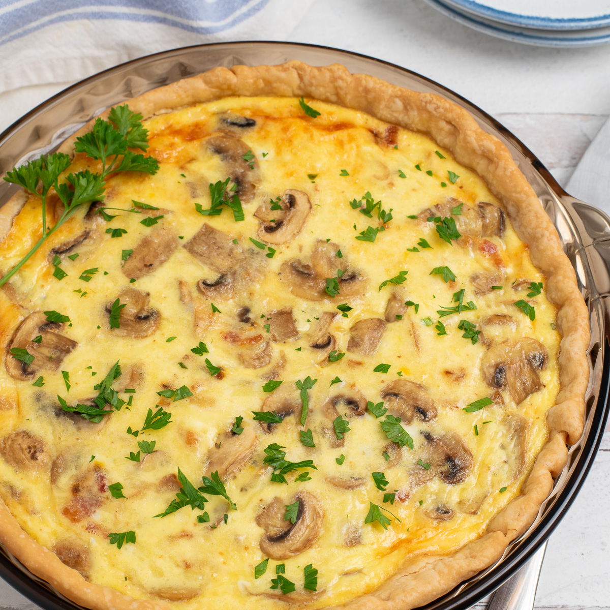 Bacon and Mushroom Quiche