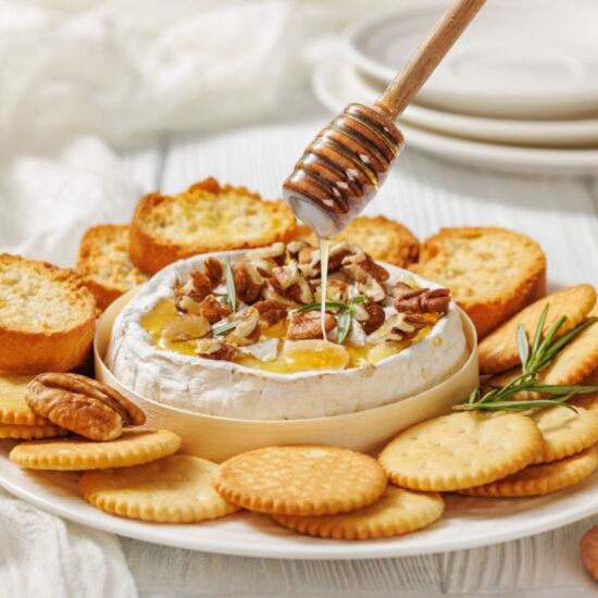 Baked Brie with Honey and Pecans