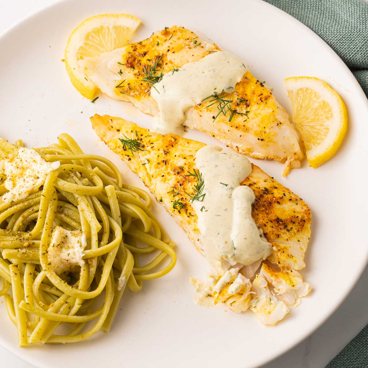Baked Orange Roughy & Lemon Wasabi