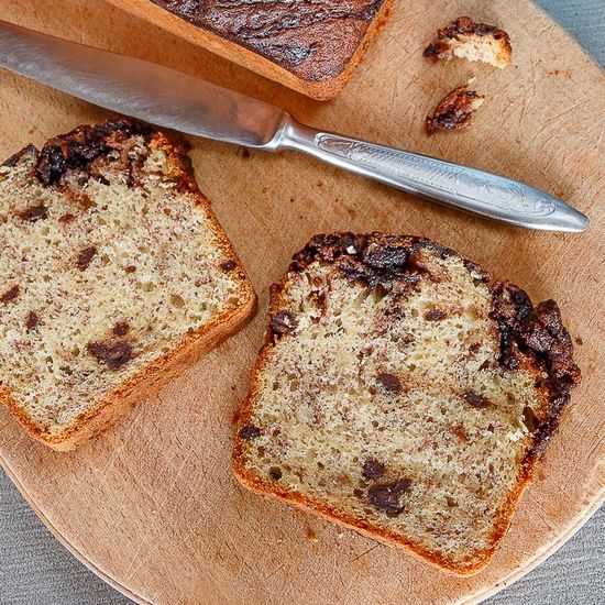 Banana Bread with Nutella Swirl