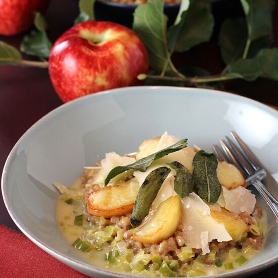 Barley & Caramelized Apple Risotto