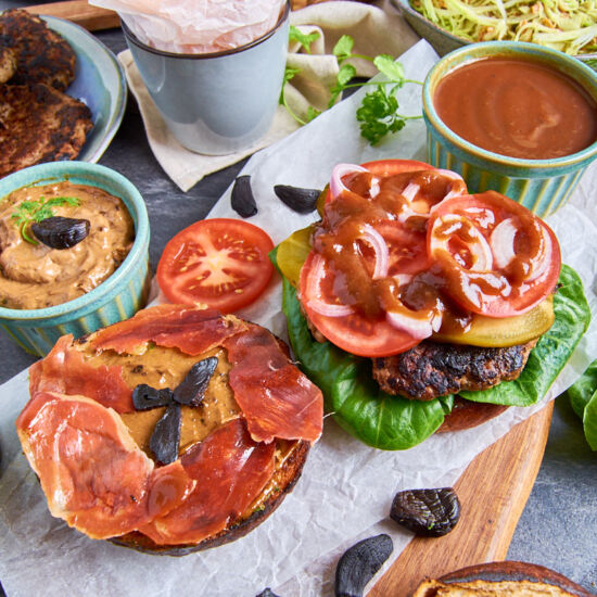 Burger with Black Garlic Aioli