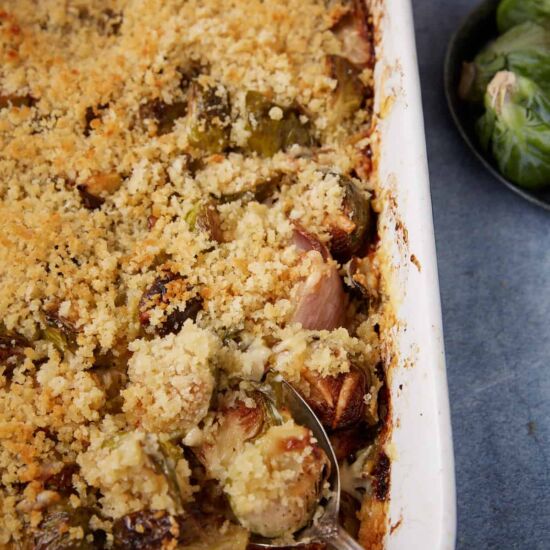 Creamy Oven Roasted Brussels Sprout